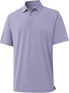 Rouen Golf Shirts for Men Dry Fit Performance Short Sleeve Moisture Wicking Plain Pique Casual Sports Mens Polo Shirts