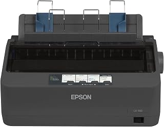 Epson C11CC24001 LX-350 Impact Dot Matrix Wired IPrinter, Black, Monochrome - Parallel, Serial and USB interfaces - Narrow Carriage9 Pins, 80 Column
