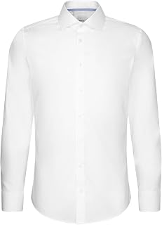 Seidensticker Herren Men Slim Patch Longsleeve Cotton Hemd (1er Pack)