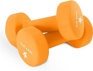 Yes4All Neoprene Coated Dumbbell Hand Weight Sets of 2 - Multiple Weight Options with 15 Colors, Hexagon Shape, Anti-roll, Anti-Slip