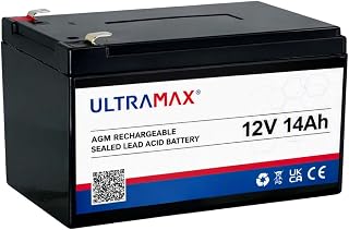 Ultramax NP14-12 12v 14Ah 20HR (as 12Ah & 15Ah) Mobility Scooter Wheelchair Battery