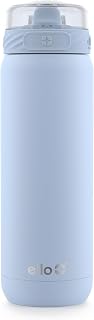 Ello Cooper 32oz Insulated Stainless Steel Water Bottle with Straw, Blue | Leakproof Water Bottle With Straw And Carry Handle. BPA-Free, Keeps Drinks Cold 32 Hours, Great For Gym, Travel, And School.