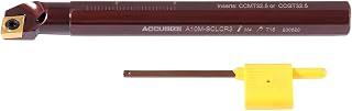 Accusize Industrial Tools 5/8'' by 6'' Overall Length, Rh Sclcr Coolant Through Indexable Boring Bar with Ccmt 32.5 Carbide Inserts, 2800-0037