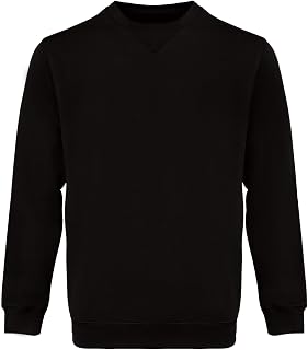 WORK IDEA Men's Crewneck Sweatshirt Workwear Basic Work Sweater