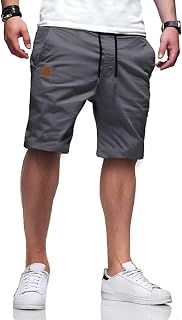 Tansozer Men's Summer Chino Shorts with Elasticated Waist