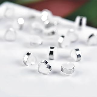 Silicone Earring Backs, Hypoallergenic Heart Shape Earring Backings, Soft Clear Ear Safety Back Pads, Backstop Clutch Stoppers, Fish Hook Earrings Stud Hoop Replacement Diameter 6mm(10pcs)