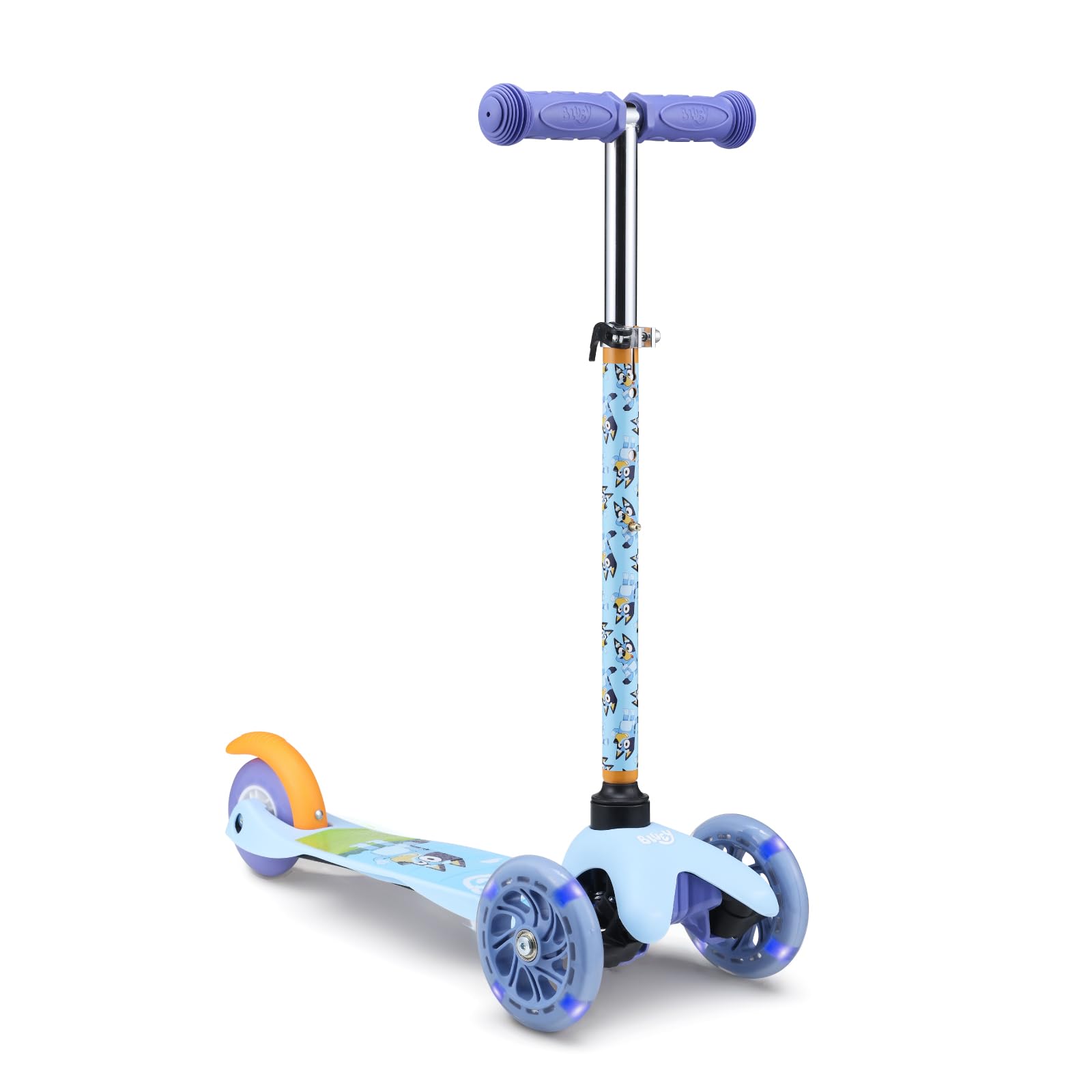 Kick Scooter for Kids, 3 Wheel Self Balancing, Light Up LED Wheels | Lean-to-Ste