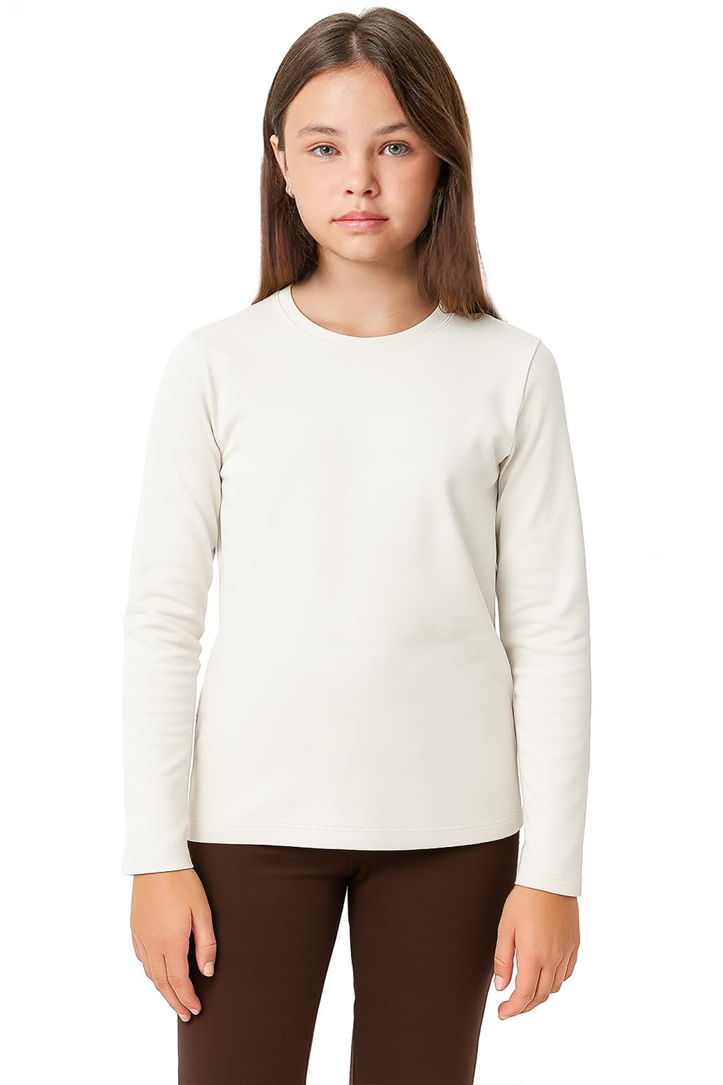 Lilax Girls Basic Long Sleeve Round Neck T-Shirt