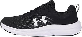 Under Armour Men's Charged Assert 10 Running Shoe, (001) Black/Black/White, 12 XX-Wide