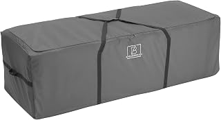 Barlborough Garden Cushion Protective Storage Bag Cover | XLarge 200 x 75 x 60cm | Waterproof Resistant with zips for Outdoor Furniture Sofa Cushions Grey