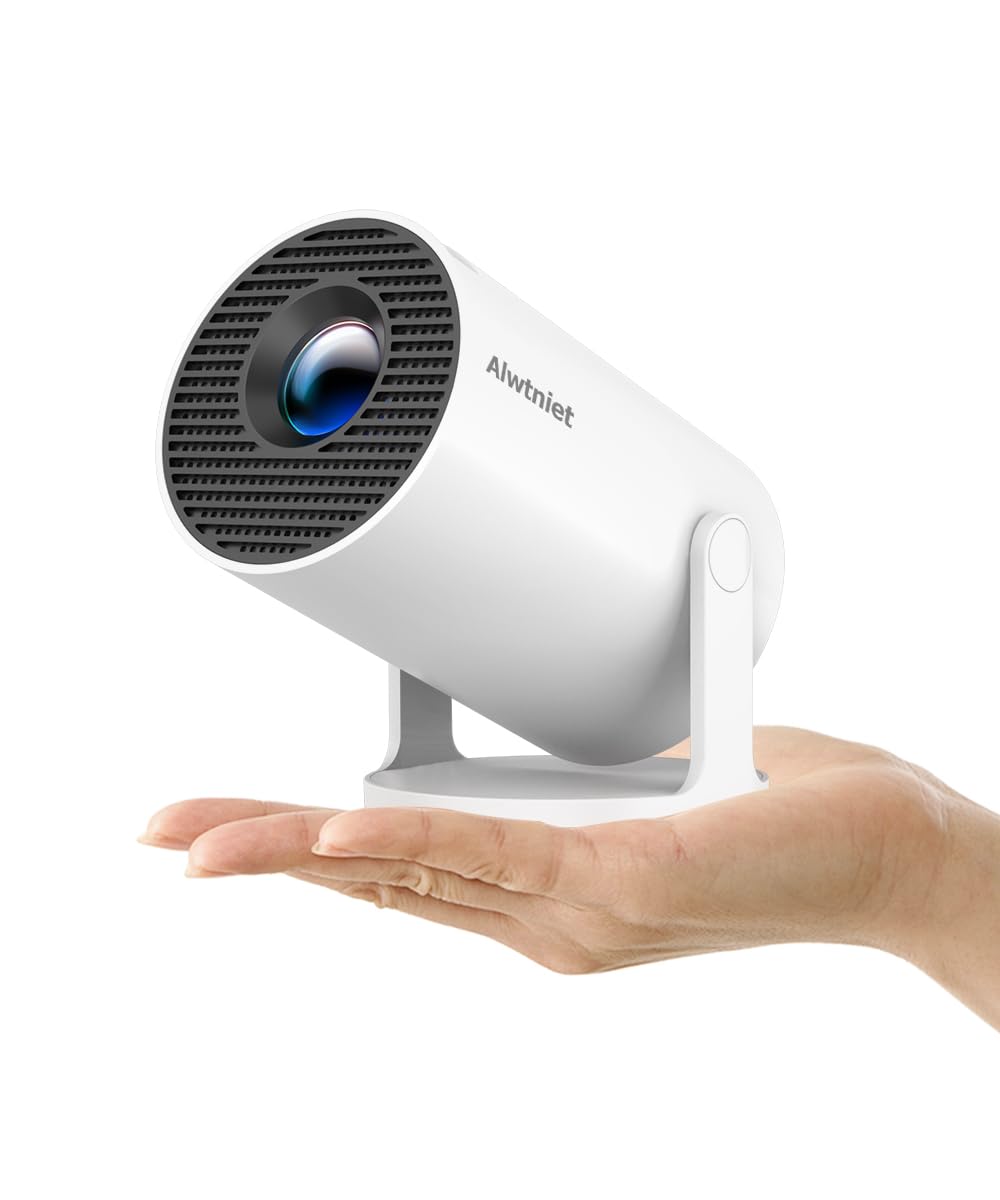 Mini Projector with Wifi and Bluetooth, Portable 4K Support, Android 14/ Auto Ke