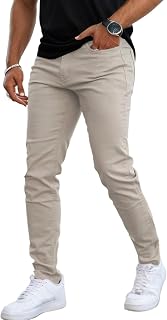 GINGTTO Skinny Jeans Men Slim Fit Stretch Tapered Leg 28/30//32 in