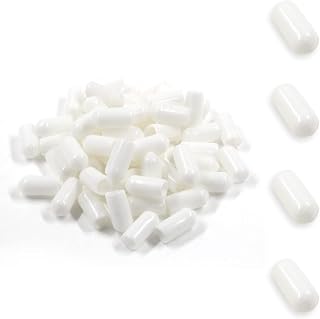 Round Rubber End Caps, White, 6.5mm/1/4 inch, 60PCS