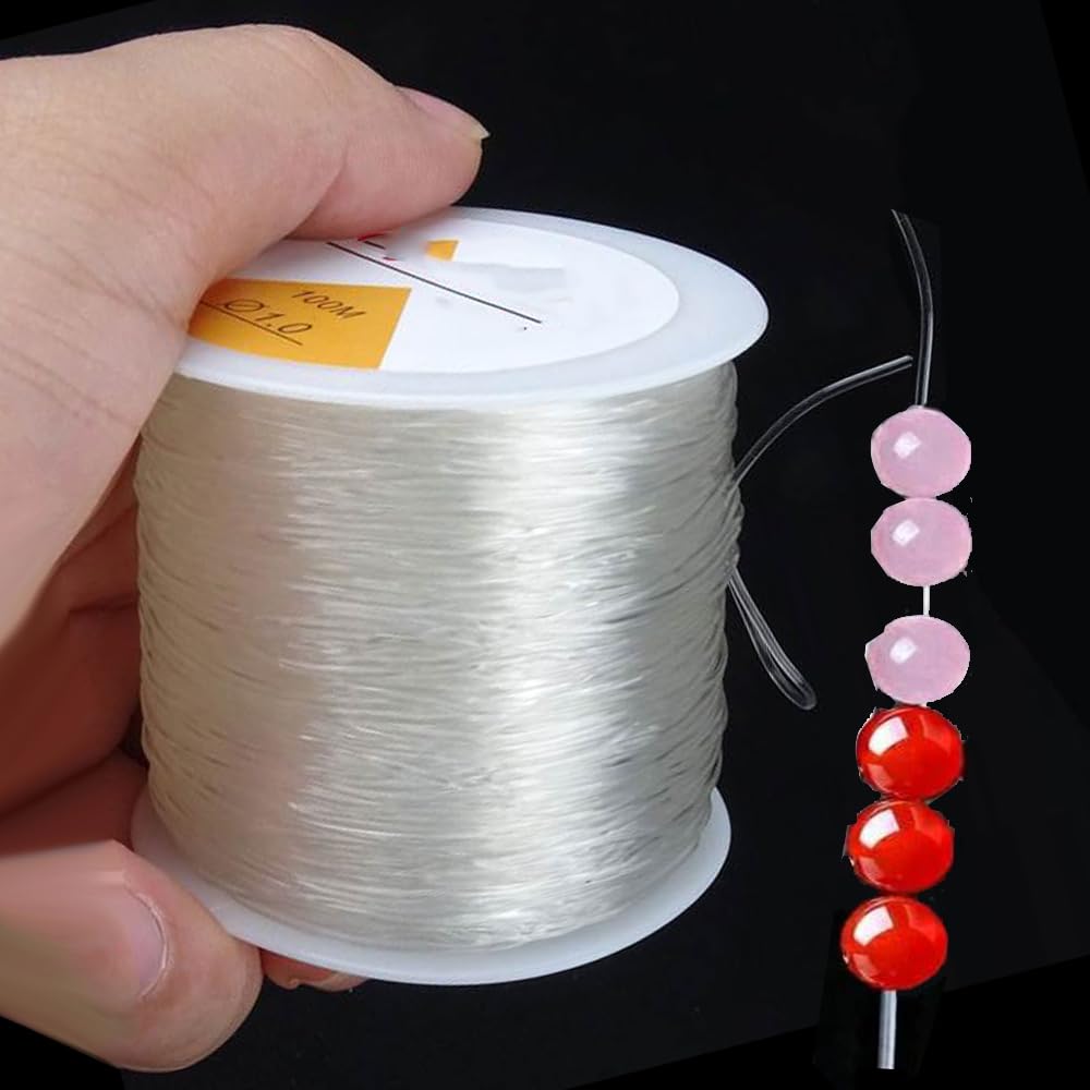 1 Roll Plastic Elastic Strings with Crystals for Jewelry Making Thread Accessori