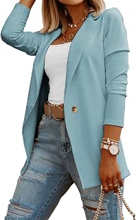 Womens Casual Long Sleeve Blazers Knit Blazer Work Business Outfits Office