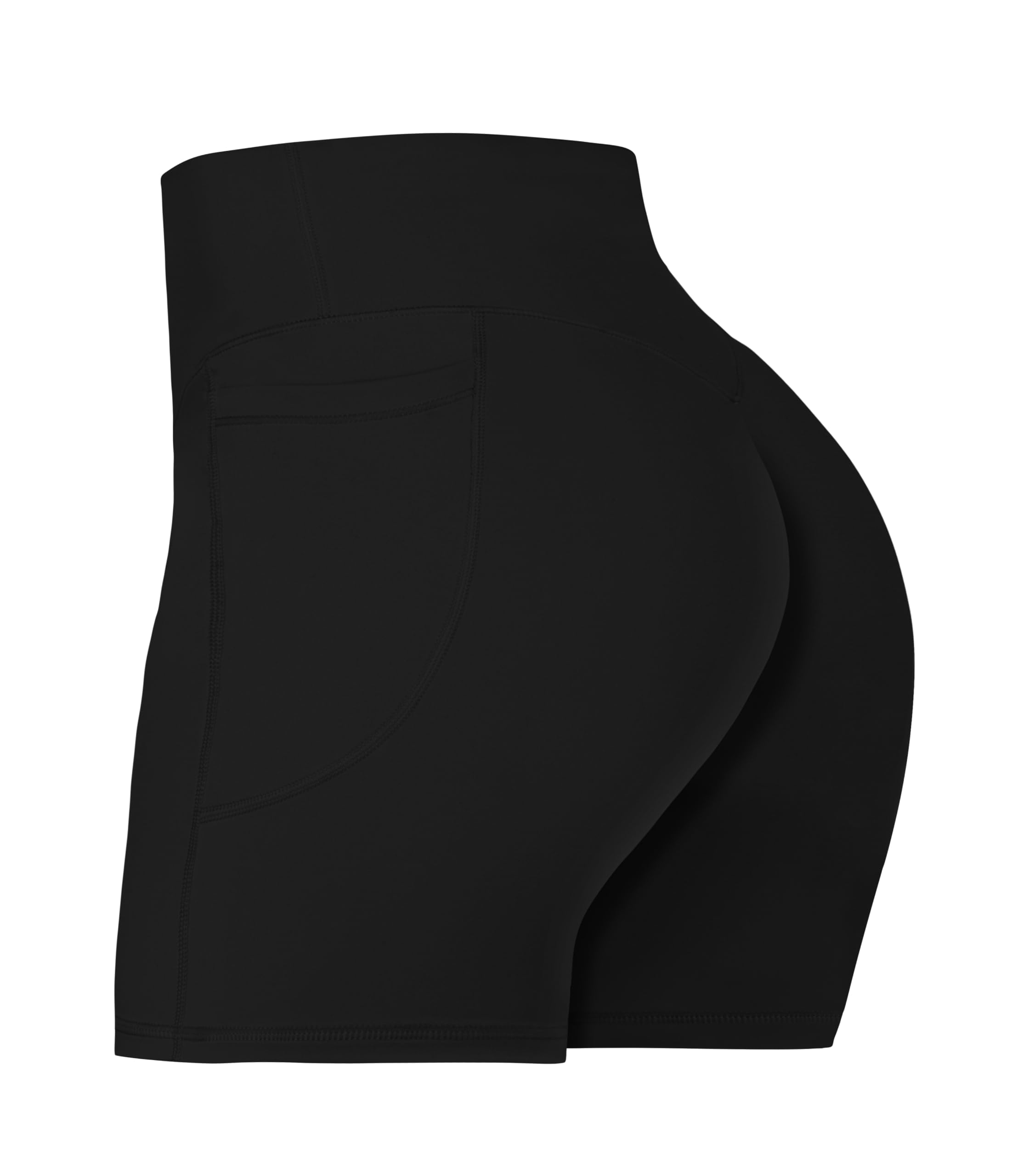 Sunzel Women's Front Seamless Biker Shorts with Pockets, Tummy Control Yoga Gym 