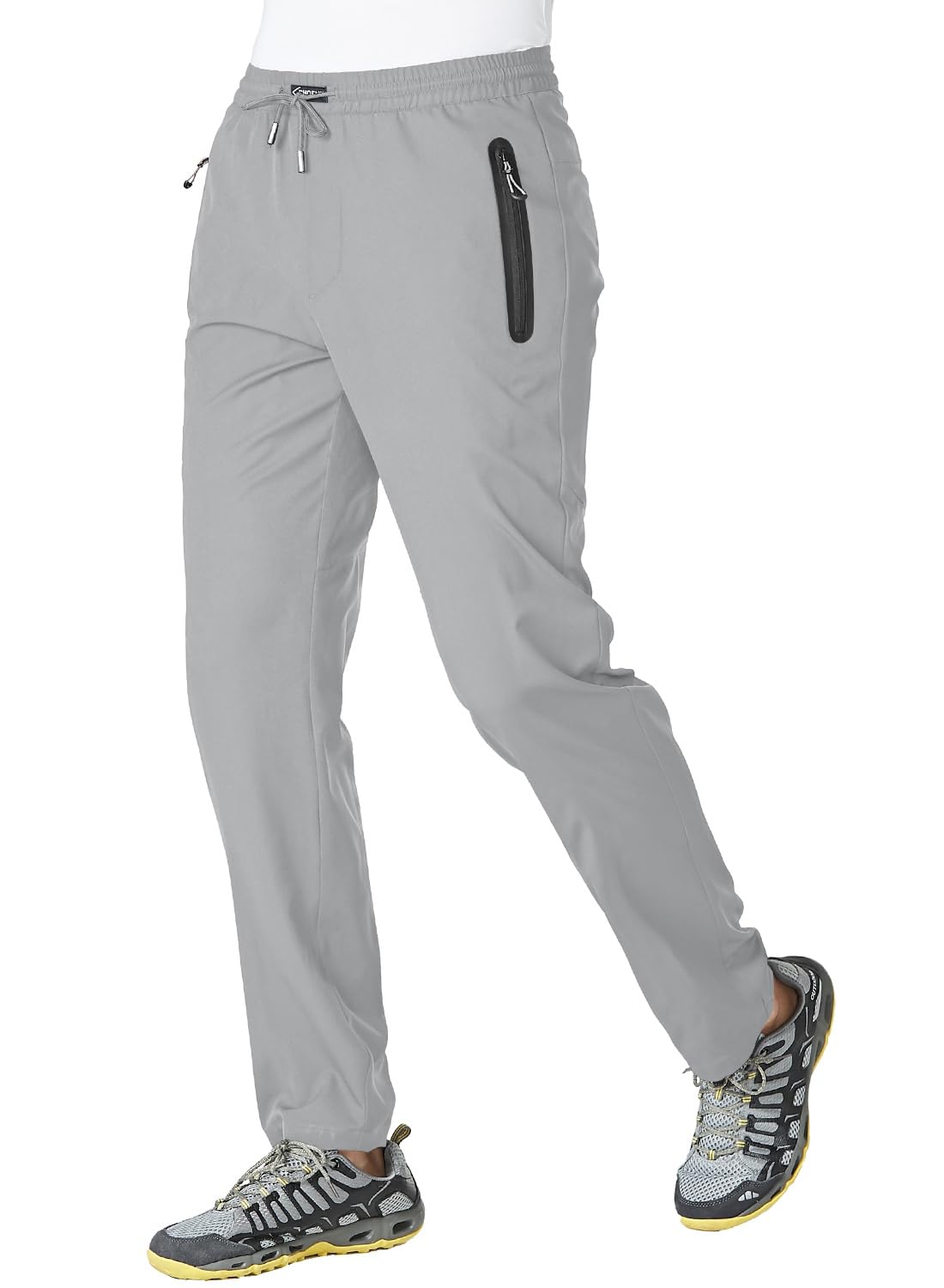JHMORP Men's Lightweight Athletic Workout Pants Stretch Quick Dry Hiking Track C