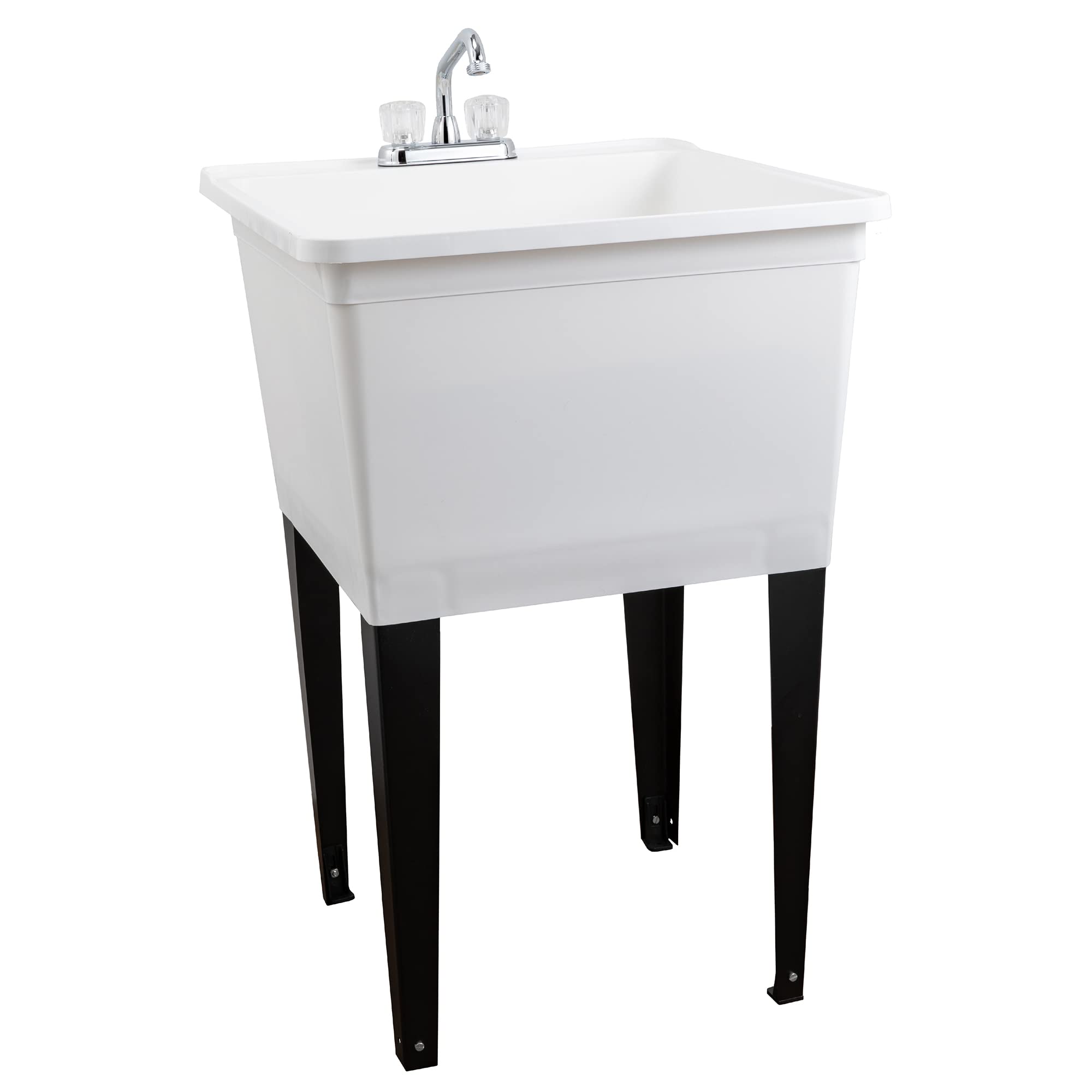 Tehila Basics by JS Jackson Supplies 21-Gallon White Freestanding Utility Sink w