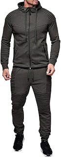 amropi Men's Tracksuits Long Sleeve Hoodie and Jogging Trousers Set