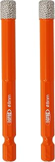 BGTEC Dry Diamond Drill Bits 2pcs 8mm with Quick Change Hex Shank for Granite Marble Porcelain Tile Ceramic