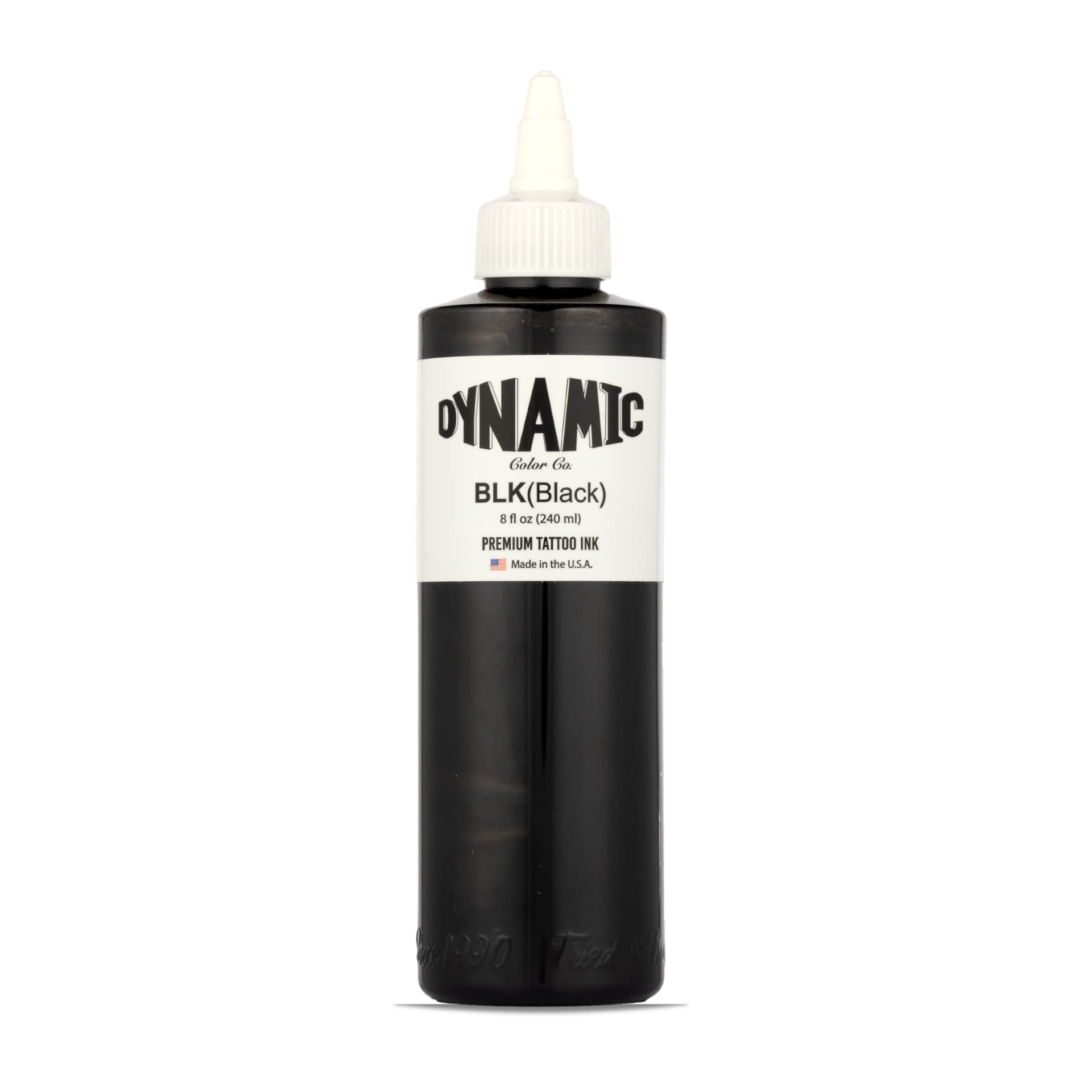 Dynamic Color Black Tattoo Ink, Made in USA Since 1990, 8 oz | Sterilized and lo