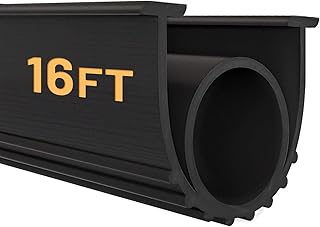 DGSL Garage Door Bottom Seal, 5/16 T-End Rubber Weather Stripping, 16 FT | U+O Garage Door Seal Strip Replacement, Weatherproof Draft & Dust Barrier for Threshold Gaps, Cut-to-Fit Design