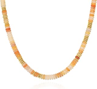 KissYan Beaded Necklaces for Women, Natural Stone Bead Choker