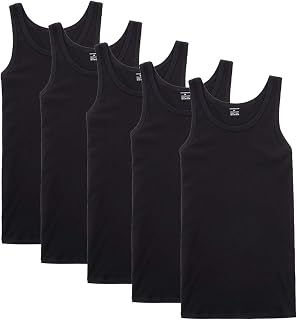 NUOZA Pack of 3/5 Men's Tank Tops, Many Colours, 100% High-Quality Cotton, Non-Shrink, Non-Fade, Not Opaque