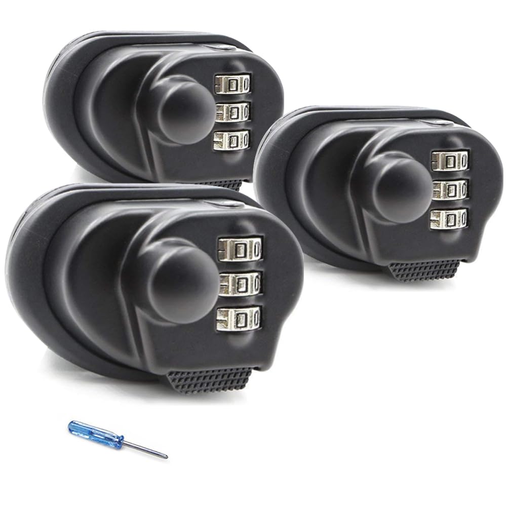 Trigger Lock 3 Digit Combination Gun Lock & Gun Cable Lock (3Pack, Trigger Lock)
