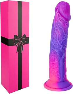 6" Silicone Small Thin Slim Realistic Suction Dildo for Beginner Women Men | 5.5" Fantasy Purple Pink Dildo with Suction Cup, G-Spot Flexible Penis,Strap On Sex Toy for Vaginal and Anal Training Couples