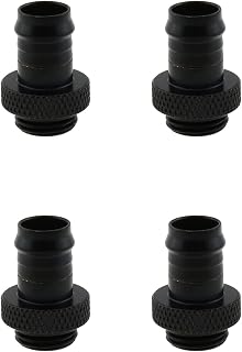 4pcs Raccordi in Rame G1/4 Filo Morbido Tubo Barb Connettore PC Sistema di Raffreddamento Ad Acqua Connettori Tubo Morbido, Nero
