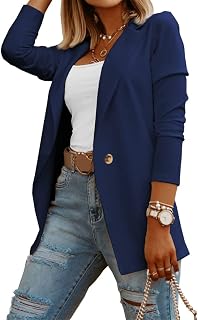Womens Casual Long Sleeve Blazers Knit Blazer Work Business Outfits Office