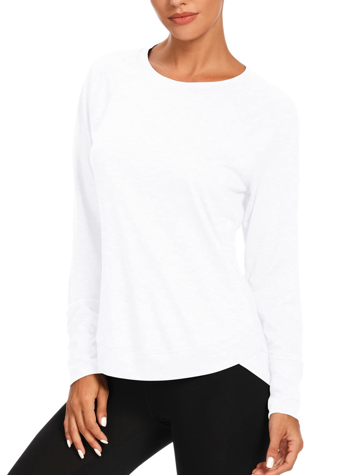 Muzniuer Women Long Sleeve Workout Shirt Long Sleeve Yoga Sports Running Workout