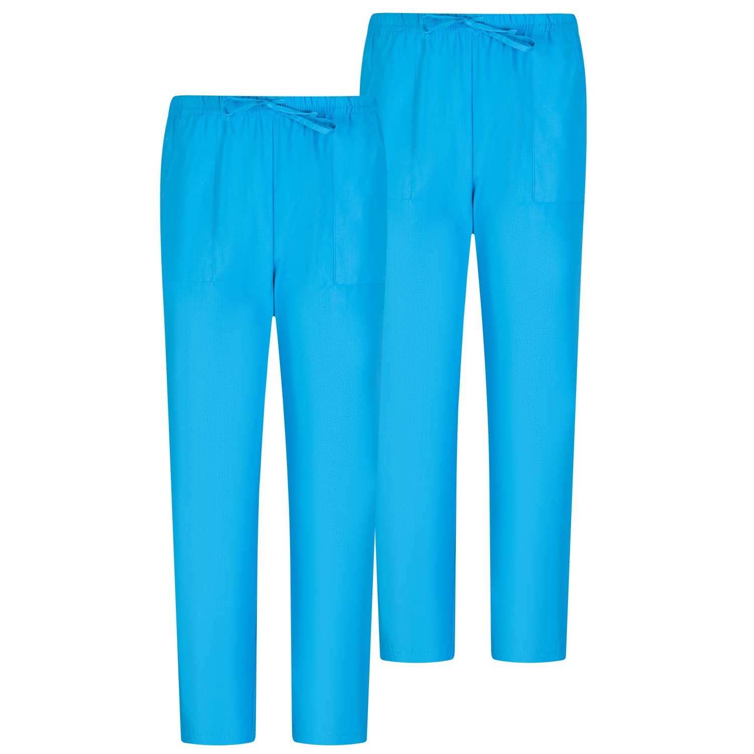 MISEMIYA - Pack of 2 – Work Trousers Unisex Elastic Waist Uniform Clinic Hospita