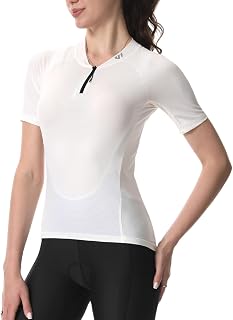 Wulibike Cycling Jersey Women's Half Zip Cycling Shirt Mountain Bike Cycling Jersey Breathable Road Bike Jersey Short Sleeves Women Bicycle Shirt 4 Pockets