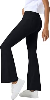 Onsoyours Jeggings Women's Stretch Comfortable High Waist Bootcut Jeans Leggings with Pockets Skinny Jeans Casual Sexy Denim Jeggings Yoga Trousers Flared Trousers