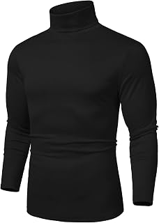 COOFANDY Men's Slim Fit Basic Turtleneck Long Sleeve Lightweight Pullover Sweaters Casual Knitted Tops