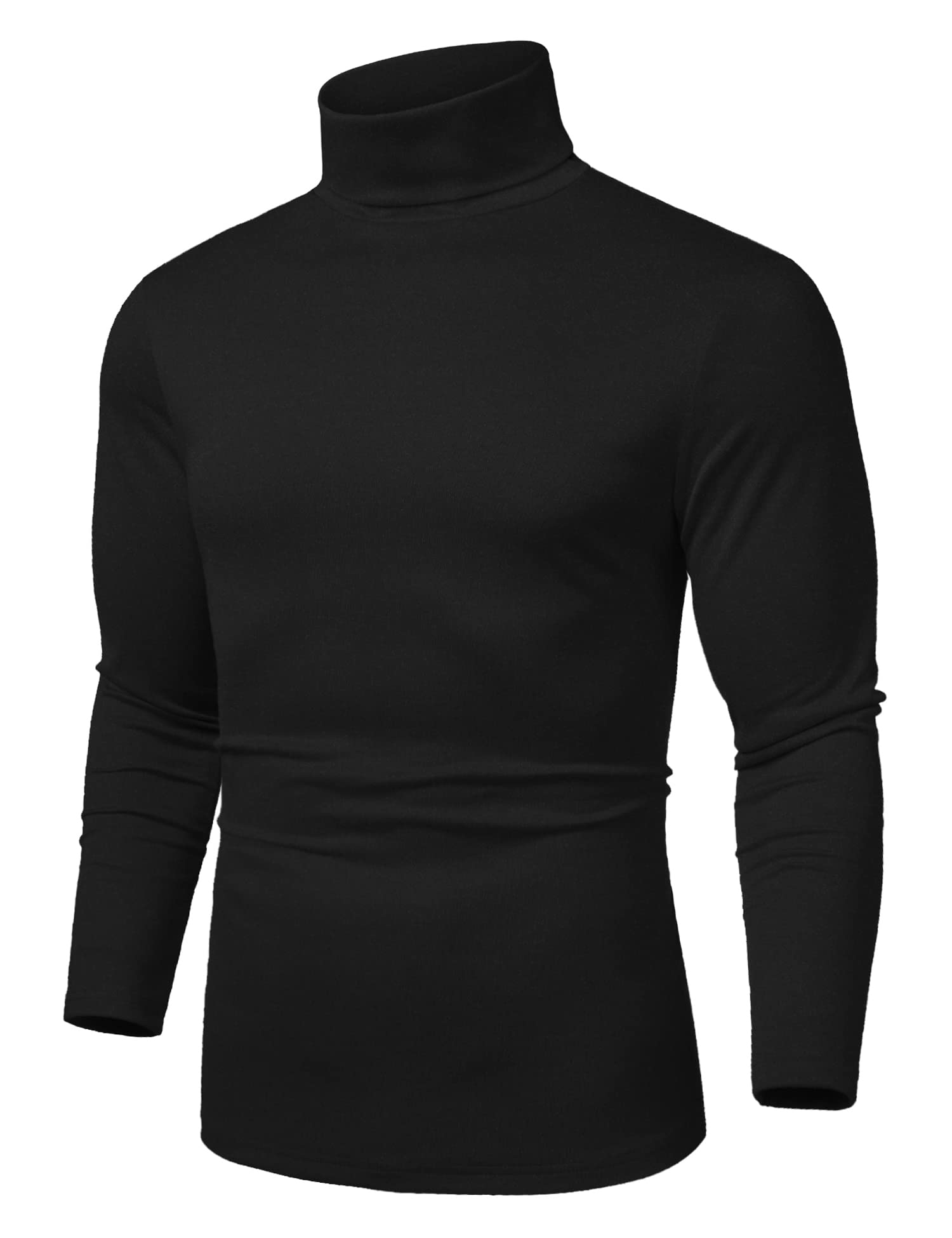 COOFANDY Men's Slim Fit Basic Turtleneck Long Sleeve Lightweight Pullover Sweate