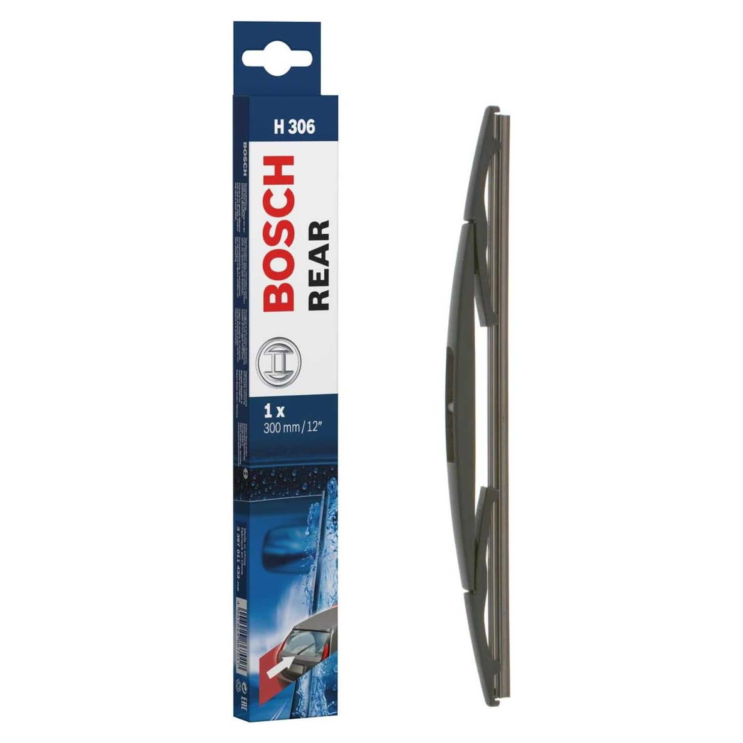 Bosch Rear Wiper H 306-1 Replacement Blade for Rear Window - 300 mm | Excellent 
