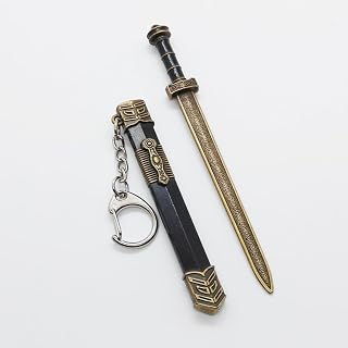 Mini Keychain with Detachable Handle for Antique Swords Made of Alloy Material, Interesting Design