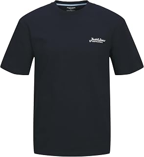 JACK & JONES Men's Jjbeau Tee SS Front Print Crew Neck