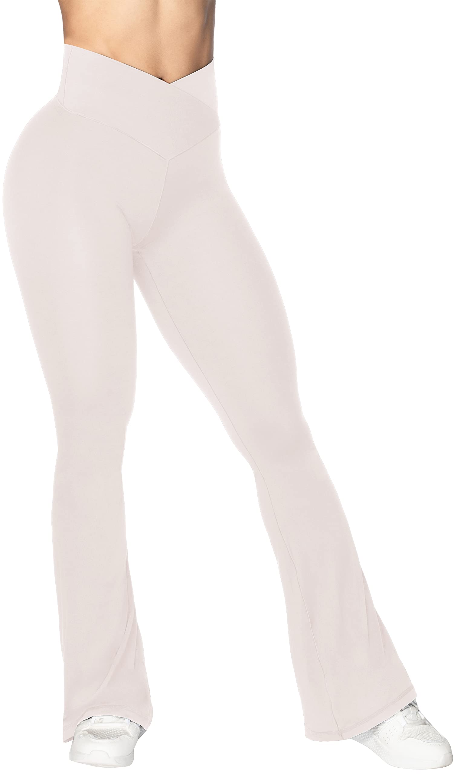 Sunzel - Sunzel Flare Leggings, Crossover High Waist Flare Leggings for Women