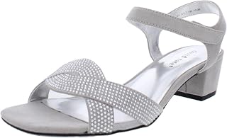 David Tate Ladies Faux Suede Square Toe Sandals