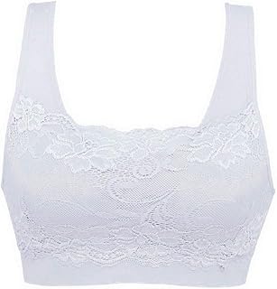 Litthing Women's Sports Bras Padded Lace Without Underwire Seams