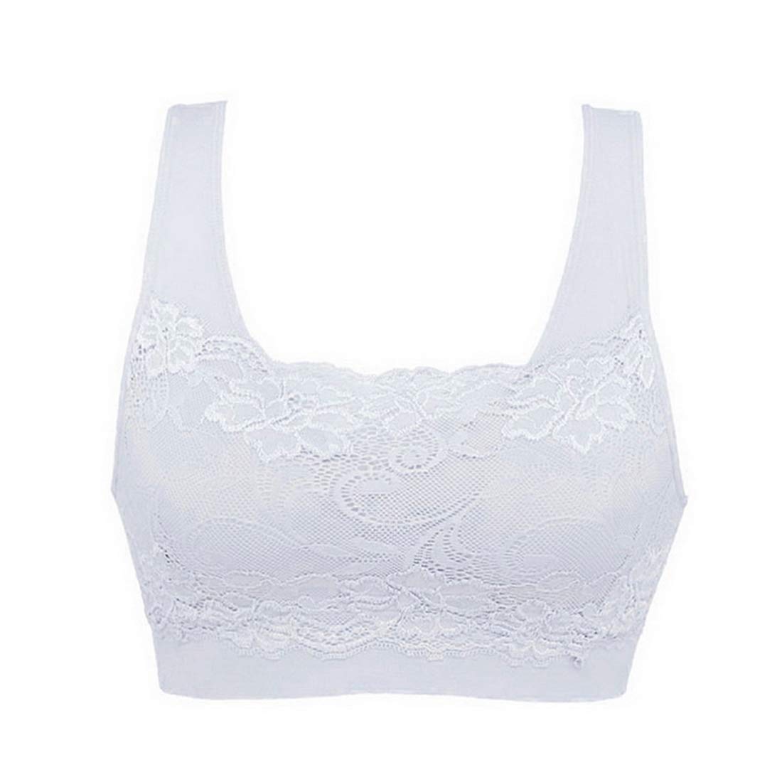 Litthing Women's Sports Bras Padded Lace Without Underwire Seams