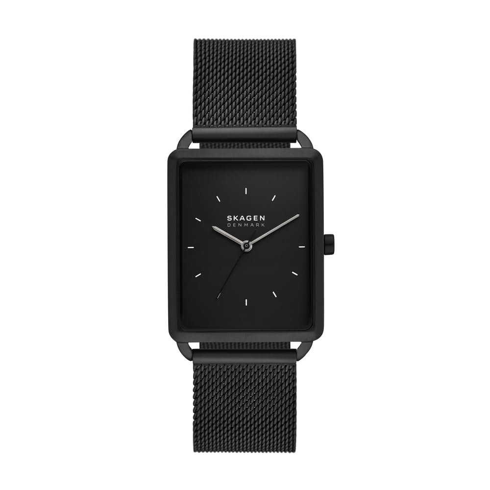 Skagen Hagen Men's Watch, Three-Hand Quartz Movement with Steel or Leather Strap