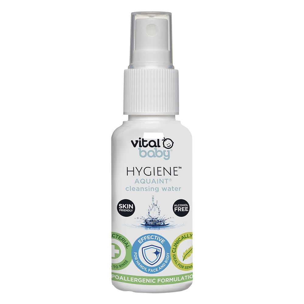 Vital Baby Aquaint Cleansing Water 50ml | Hypoallergenic, Antibacterial | Gentle