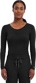 Healing Hands Underscrub Long Sleeve Women Knits Scrub Tops | Soft Cotton Blend Knit, Breathable Stretch Comfort, Machine Wash, Easy Care Fabric, Ideal For Layering Under Scrubs