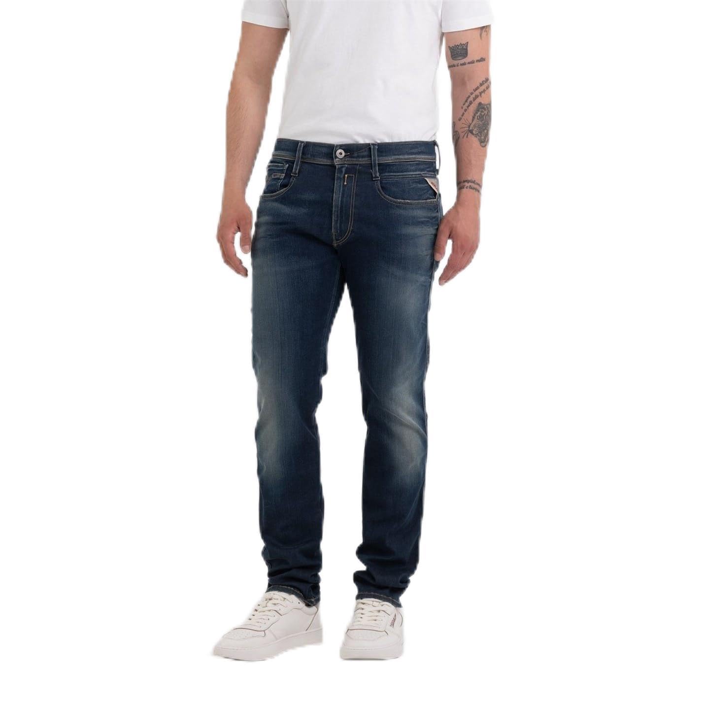 Replay Unisex M914 Anbass Hyperflex Forever Dark Jeans