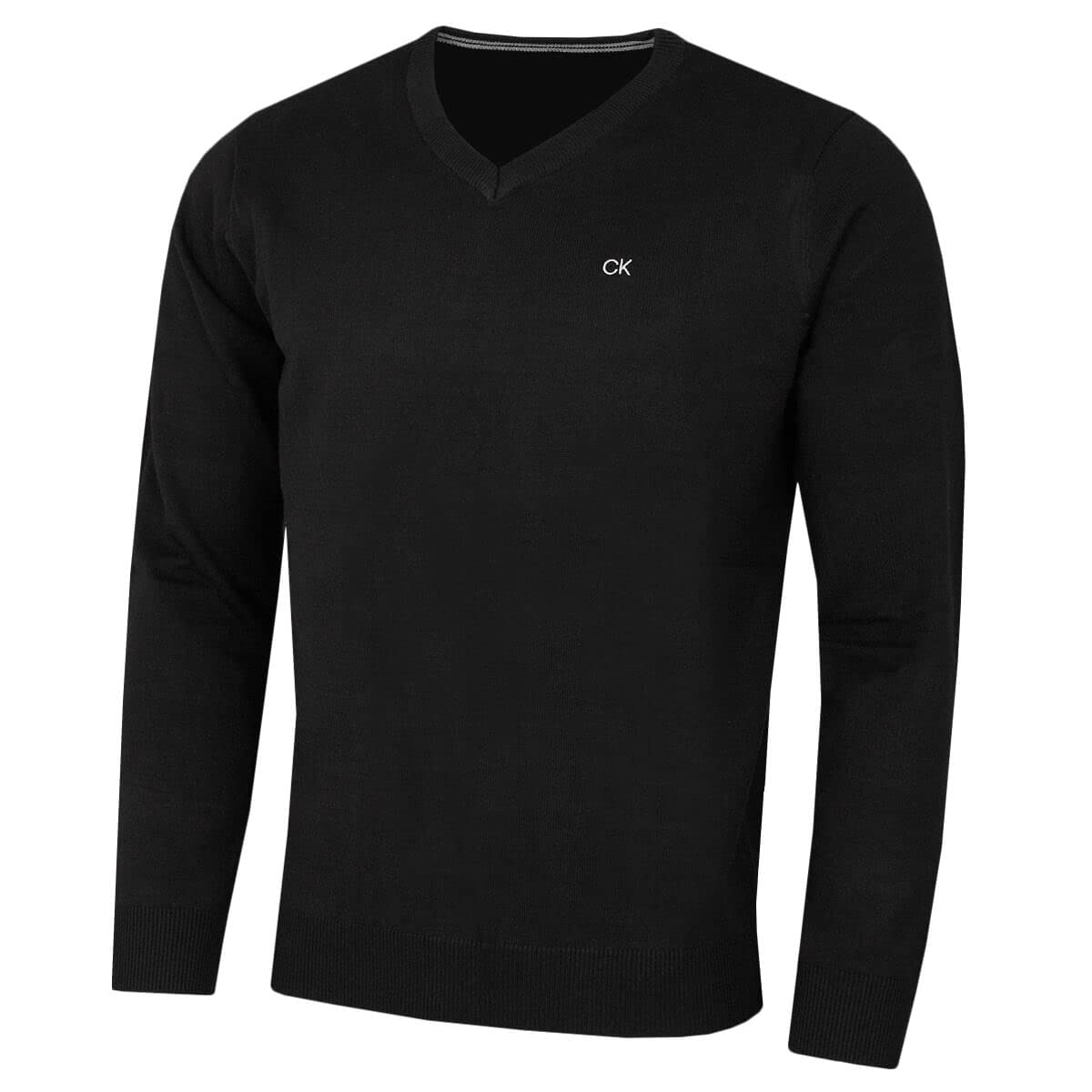 Calvin Klein 2026 Men's V-Neck Golf Sweater Cotton Easy Care